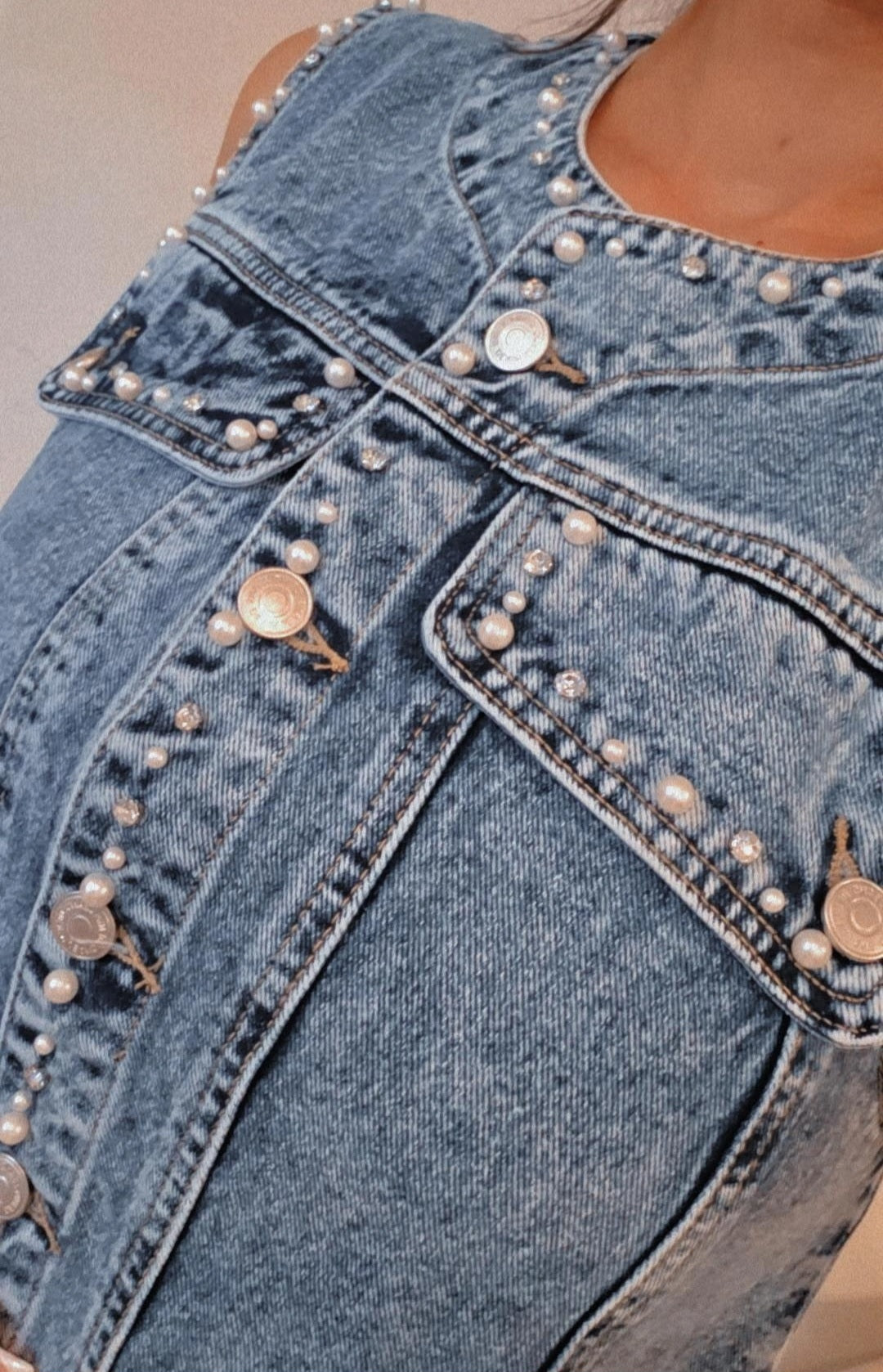 PEARL & DENIM RODEO MINI DRESS